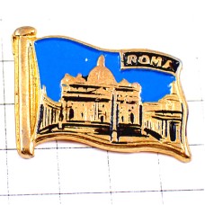 ピンバッジ・ローマのバチカン市国の国旗イタリア伊 FLAG ROMA ITALIA SAINT-PIERRE VATICAN