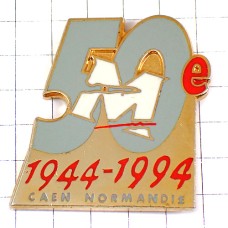 ピンバッジ・アルファベットＭ数字５０周年ノルマンディ上陸作戦 NORMANDIE DEBARQUEMENT D-DAY HISTORY-1944 WW2