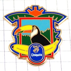 ピンバッジ・オオハシ熱帯の鳥バナナ太陽チキータ果物 CHIQUITA BANANA