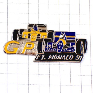 ピンバッジ・モナコGPホンダF1アイルトンセナ車 MONACO AYRTON-SENNA SHELL ENGLAND