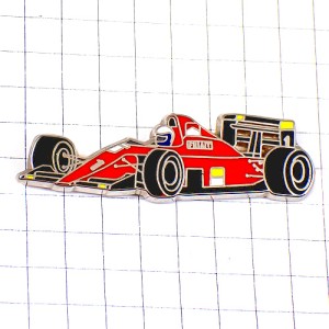 ピンバッジ・アランプロスト赤い車フェラーリ１番レース仕様 FIAT FERRARI ALAIN-PROST