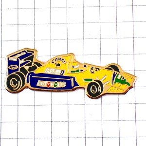 ピンバッジ・ベネトンF1キャメル黄色い車レースカー BENETTON FORD CAMEL
