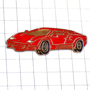 ピンバッジ・ランボルギーニ赤いスポーツカー車 LAMBORGHINI ITALIA ITALY