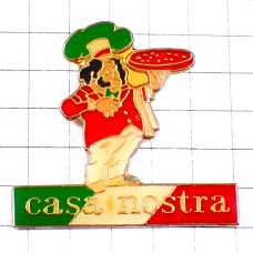 ピンバッジ・ピザ屋さんイタリア料理レストラン国旗色 CASA-NOSTRA ITALY ITALIA PIZZA