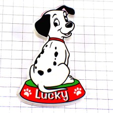 ピンバッジ・１０１匹ワンちゃん犬ダルメシアン餌入れのお皿ラッキーディズニー  LUCKY ONE-HUNDRED-AND-ONE-DALMATIANS  DISNEY