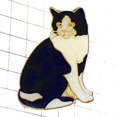 ブローチ・白黒のネコ猫 BRITISH