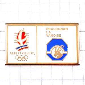 ピンバッジ・鹿アルベールビル五輪オリンピック冬季ビンテージ中古品 ALBERTVILLE-1992 SAVOIE FRANCE PRALOGNAN-LA-VANOISE