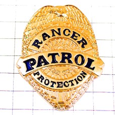 ピンバッジ・レンジャーパトロール保安ポリス警察ゴールド金色 RANGER PATROL POLICE USA