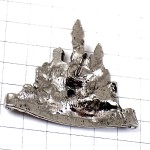ピンバッジ・ノイシュバンシュタイン城の紋章シルバー銀色ピューター製 BAVARIA GERMANY DEUTSCHLAND NEUSCHWANSTEIN