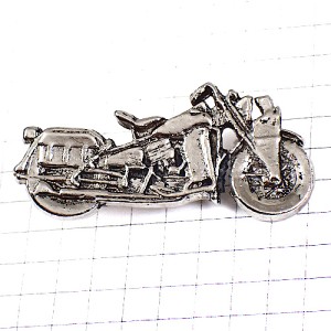 ピンバッジ・ハーレーダビッドソン二輪バイク銀色ピューター製オートバイ  HARLEY-DAVIDSON BIKER USA PEWTER