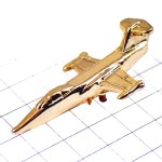 ピンバッジ・立体型戦闘機ゴールド金色飛行機
