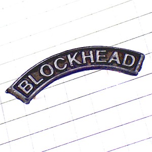 ピンバッジ・ハーレーダビッドソン二輪ブロックヘッド銀色ピューター製 HARLEY-DAVIDSON BLOCKHEAD USA