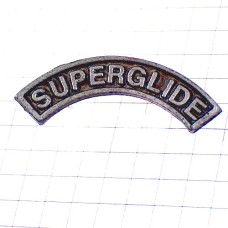 ピンバッジ・ハーレーダビッドソン二輪スーパーグライド銀色ピューター製 HARLEY-DAVIDSON SUPERGLIDE ENGINE USA
