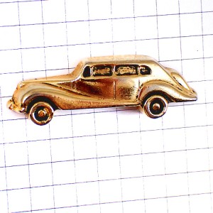 ピンバッジ・金色アンティークカー車ゴールド