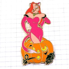 ピンバッジ・ジェシカ兎ロジャーラビットかぼちゃディズニー映画セクシー女の子ハロウィンのパンプキン JESSICA HALLOWEEN DISNEY