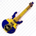 ピンバッジ・アトランタ五輪ギター楽器スウェーデン国旗柄ビンテージ中古品オリンピック夏季 HARD-ROCK-CAFE ATLANTA GEORGIA SWEDEN