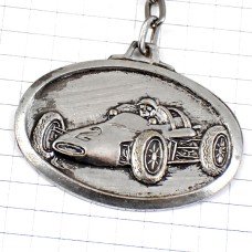 キーホルダー・レースカー２番シルバー銀色アンティーク