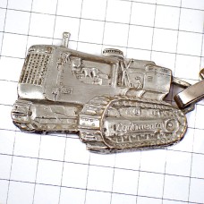 キーホルダー・トラクター銀色オージス社製シルバー車キャタピラ CONTINENTAL BULLDOZER