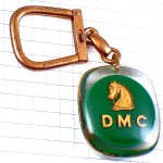 キーホルダー・馬ＤＭＣ手芸用品ウマ金色ゴールド BOURBON DMC FRANCE
