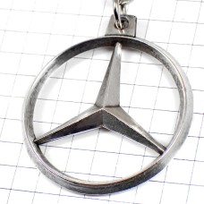 キーホルダー・メルセデスベンツ車エンブレム銀色 MERCEDES-BENZ GERMANY
