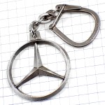 キーホルダー・メルセデスベンツ車エンブレム銀色 MERCEDES-BENZ GERMANY
