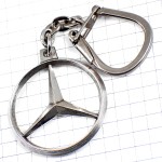 キーホルダー・メルセデスベンツ車エンブレム銀色 MERCEDES-BENZ GERMANY