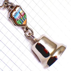 キーホルダー・ベル鐘プラトーダッシー銀色アルプス山脈シルバー  PLATEAU-D-ASSY CLOCHE FRANCE