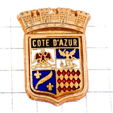 ピンバッジ・コートダジュール紺碧海岸プロバンス南仏紋章 COTE-D-AZUR MONACO NICE SAINT-RAPHAEL CANNES FRANCE