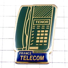 ピンバッジ・テノール緑色の電話機フランステレコム電話局 TENOR FRANCE-TELECOM FRANCE