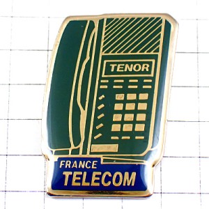 ピンバッジ・テノール緑色の電話機フランステレコム電話局 TENOR FRANCE-TELECOM FRANCE
