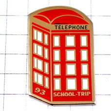 ピンバッジ・ロンドン名物の赤い電話ボックスUKイギリス英国 TELEPHONE LONDON ENGLAND