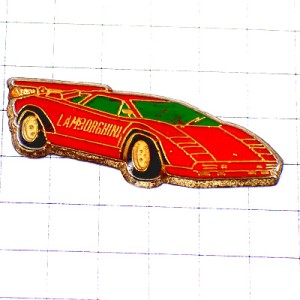 ピンバッジ・ランボルギーニ赤い車 LAMBORGHINI ITALIA ITALY