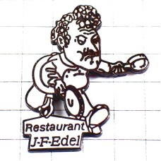 ピンバッジ・エデルのレストラン料理人コックさんシェフ
