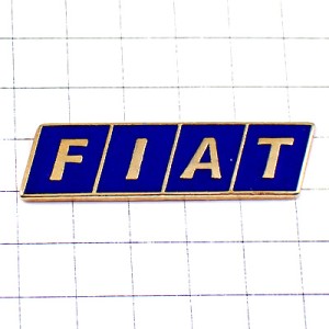 ピンバッジ・フィアット車エンブレム紺色ロゴ FIAT ITALIA ITALY