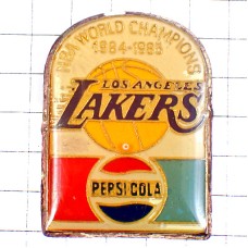 ピンバッジ・レイカーズNBAバスケUSAペプシコーラ球 PEPSI-COLA LAKERS LOS-ANGELES USA