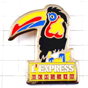 ピンバッジ・オオハシ熱帯の鳥エクスプレス雑誌 L-EXPRESS FRANCE