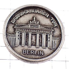 ピンバッジ・ドイツ国旗ブランデンブルク門ベルリン銀色シルバー GERMANY DEUTSCHLAND BERLIN BRANDENBURG GATE