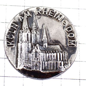 ピンバッジ・ケルンの大聖堂ドイツ世界遺産カトリック教会シルバー銀色 KOLN CATHEDRAL GERMANY DEUTSCHLAND