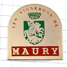ピンバッジ・モーリー葡萄酒ワイン聖ゲオルギウスの竜退治 MUSCAT MAURY ROUSSILLON CHEVALIER ST-GEORGE FRANCE