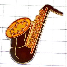 ピンバッジ・サックス楽器ジャズ音楽サクソフォン SAXOPHONE