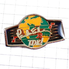 ピンバッジ・ポールマッカートニーＴＤＫ音符ビートルズ音楽ミュージック地球 TDK PAUL-MAC-CARTNEY THE-BEATLES JAPAN ENGLAND