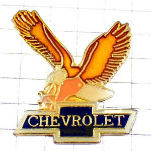 ピンバッジ・イーグル鷲シボレー車エンブレム紺色十字わし鳥 CHEVROLET USA