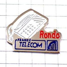 ピンバッジ・白い電話機フランステレコム社 FRANCE-TELECOM RONDO-PHONE FRANCE