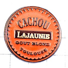 ピンバッジ・カシューキャンディー缶型 CACHOU LAJAUNIE TOULOUSE FRANCE