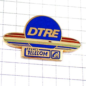 ピンバッジ・フランステレコム丸と虹色 FRANCE-TELECOM FIBER DTRE FRANCE