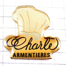 お買得ピンバッジ・ピンズ・シェフ白い帽子コックさん料理人シャルル