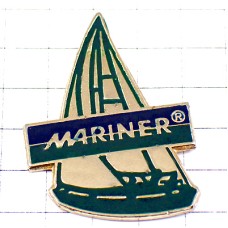 ピンバッジ・ヨット帆船ボート緑色 MARINER