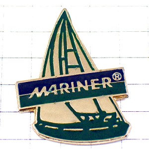 ピンバッジ・ヨット帆船ボート緑色 MARINER