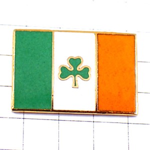ピンバッジ・アイルランド三つ葉のクローバー国旗 CLOVER FLAG IRELAND SAINT-PATRICKS
