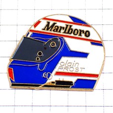 ピンバッジ・ヘルメットF1アランプロスト車レーサー MARLBORO ALAIN-PROST HELMET FRANCE